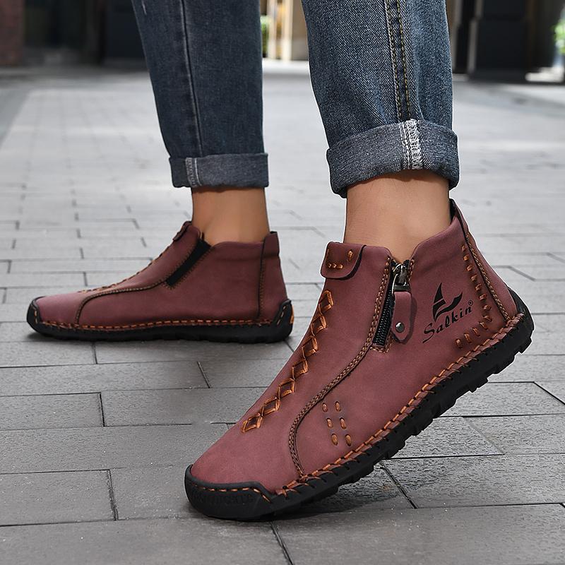 38-48 6 Men's Retro Ankle Boots Casual Shoes Large Size Casual Shoes Light Shoes Ankle Boots