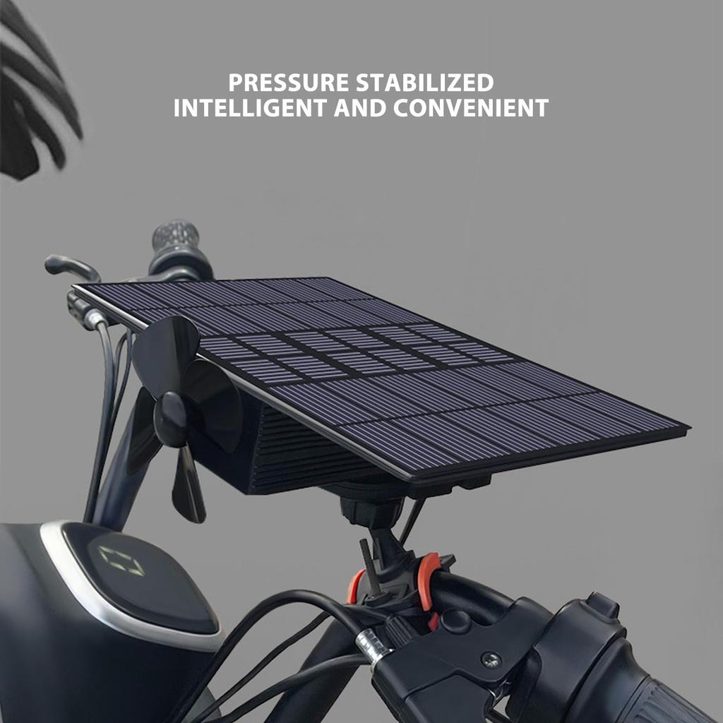 J-ouuo Solární větrný generátor Hliníková slitina Generátor prodloužení dojezdu elektrického jízdního kola 12V až 125V