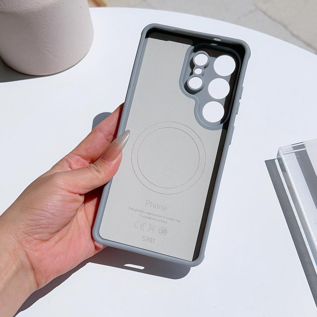 Matte Lens Protect Magnetic Phone Case For Samsung S26 S25 S24 S23 Ultra S26Plus For Magsafe Wireless Charge Skin Cover