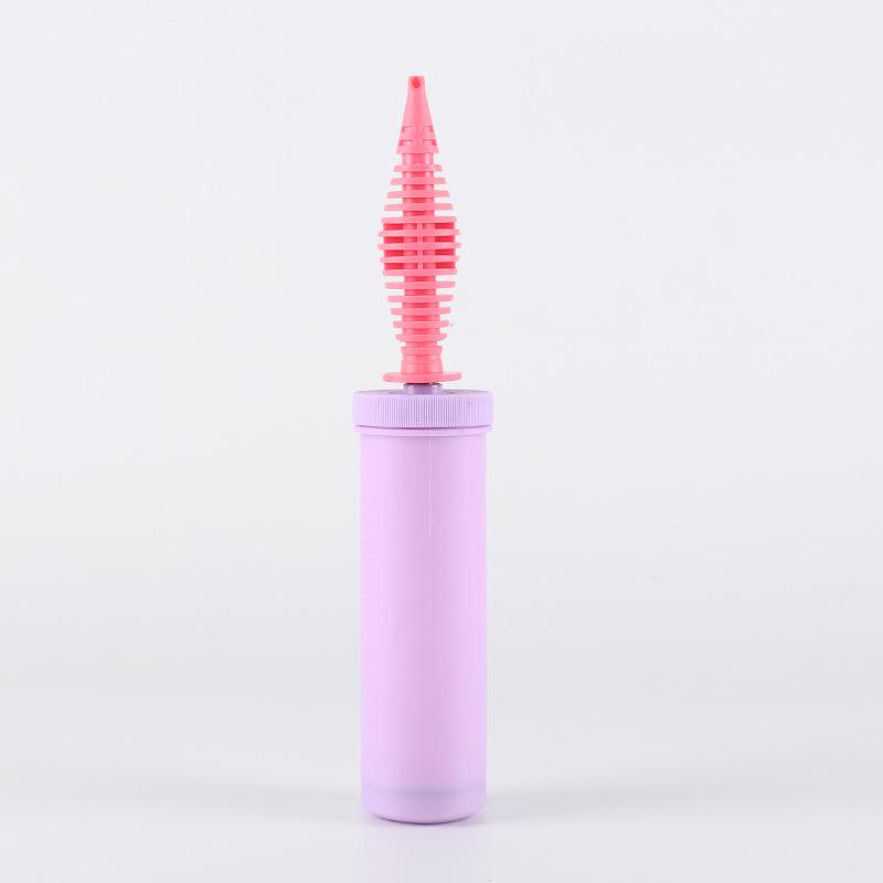 Mixed Color Portable Balloon Hand Pump with Angled Mouth