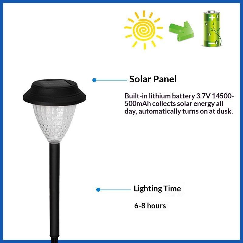 Outdoor Solar Pathway Lights RGB Color Changing Projection Dusk to Dawn for Yard Walkway Landscape Decoration