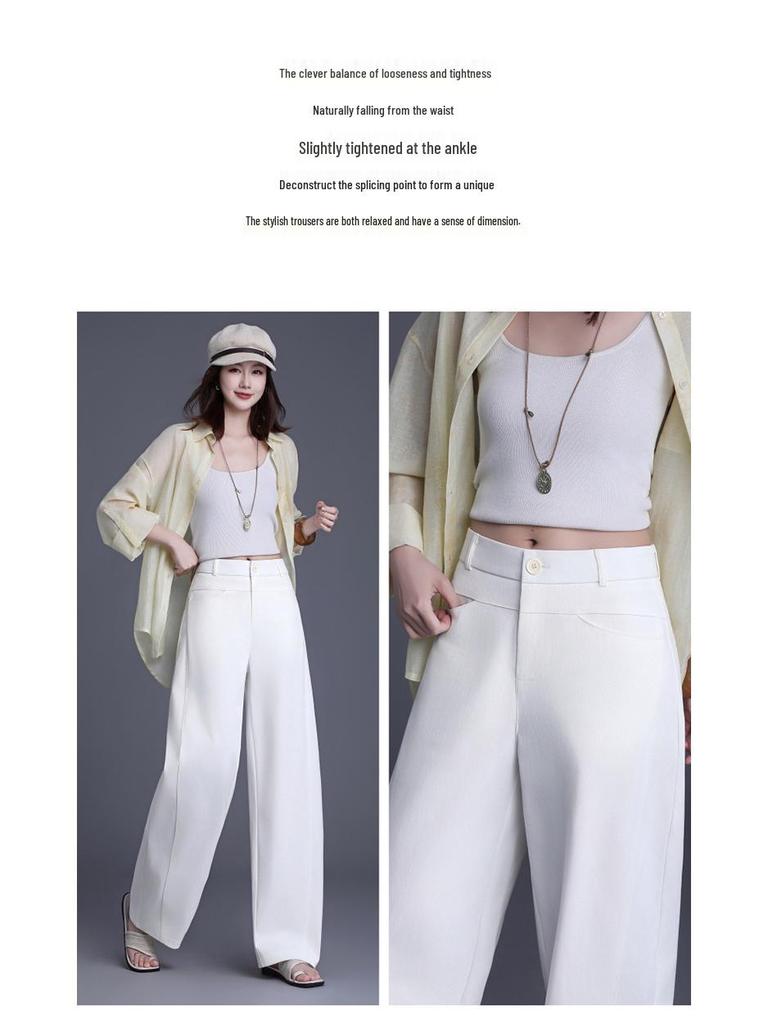Brand New 2026 High-Waisted Slimming Women's Wide-Leg Casual Floor-Length Pants
