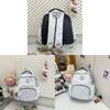 Girl Striped Star Backpack With Waterresistant Nylon For School And Travel Use