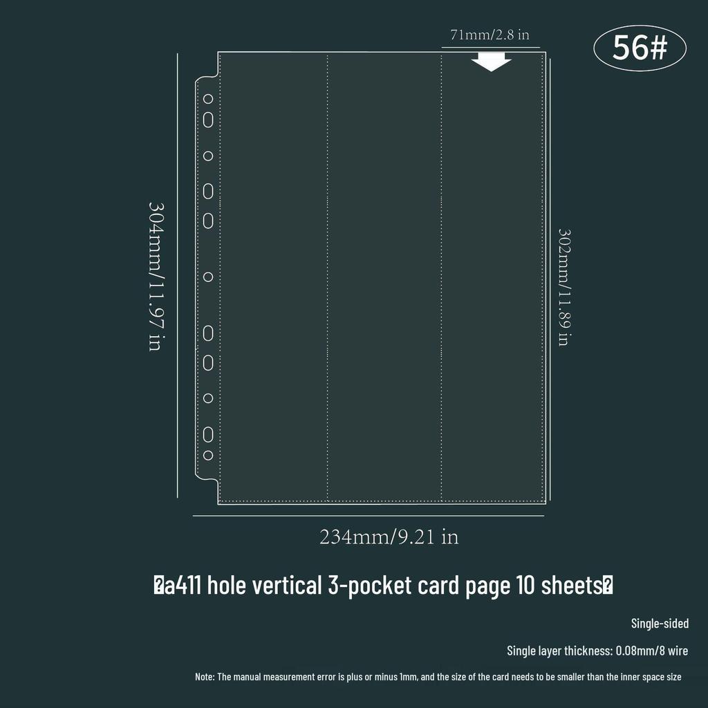 Light & Night 4-Pocket Card Album: Fits 6-Inch Polaroid & A4 Cards, High-Transparency Pages