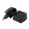 EU / US Standard Car Socket Adapter AC 100-240V 220V To DC 12V Cigarettes Lighter Power Converter Adapter AC To DC