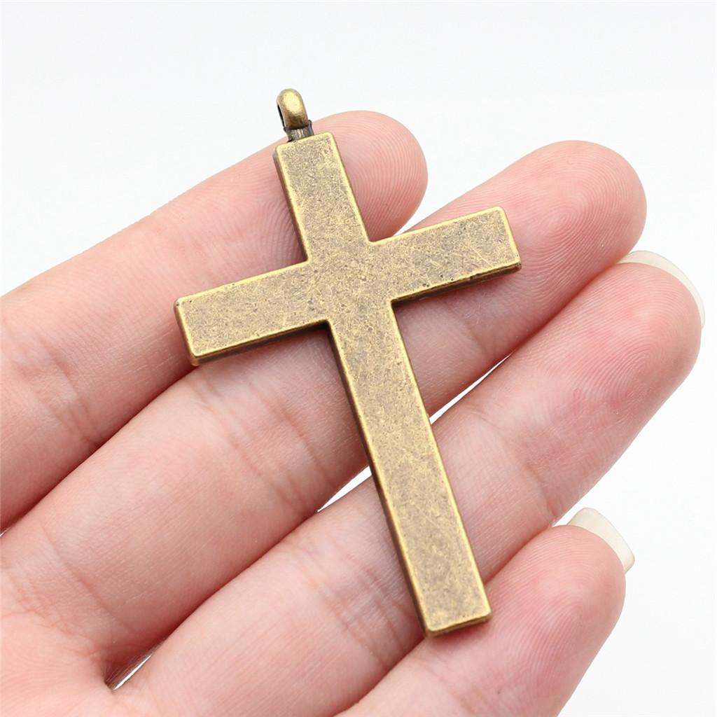 Large Crosses Detailed Religious Charm Antique Bronze Zinc Alloy Jewelry Making Supplies Necklace Making DIY Charms
