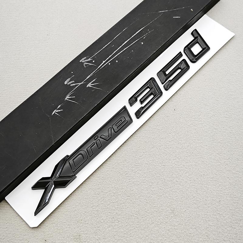 3D ABS Black Logo XDrive 30d 35d 40d 45d 50d 55d Emblem Car Trunk Fender Side Badge StickerFor BMW X3 X5 X6 X7 F25 F15 G01 G05