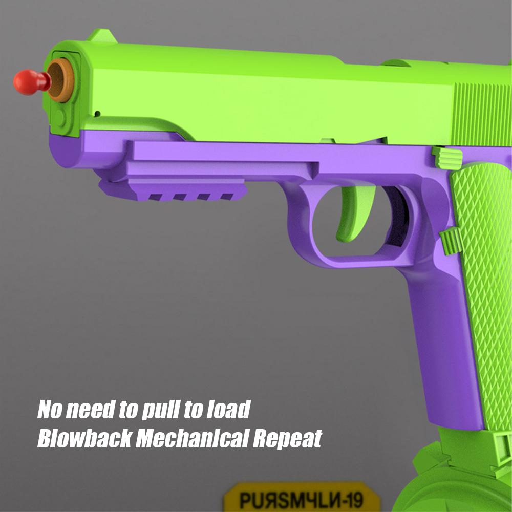 Pistol de jucărie pentru copii M1911 Morcov F8 Pistol automat de aruncare a carcasei pentru copii Pistol de jucărie pentru băiat Glonț moale