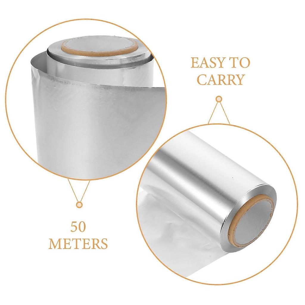 Hairdressing Foil Roll 50m Thick Silver Sheets for Hair Coloring Highlights and Perms