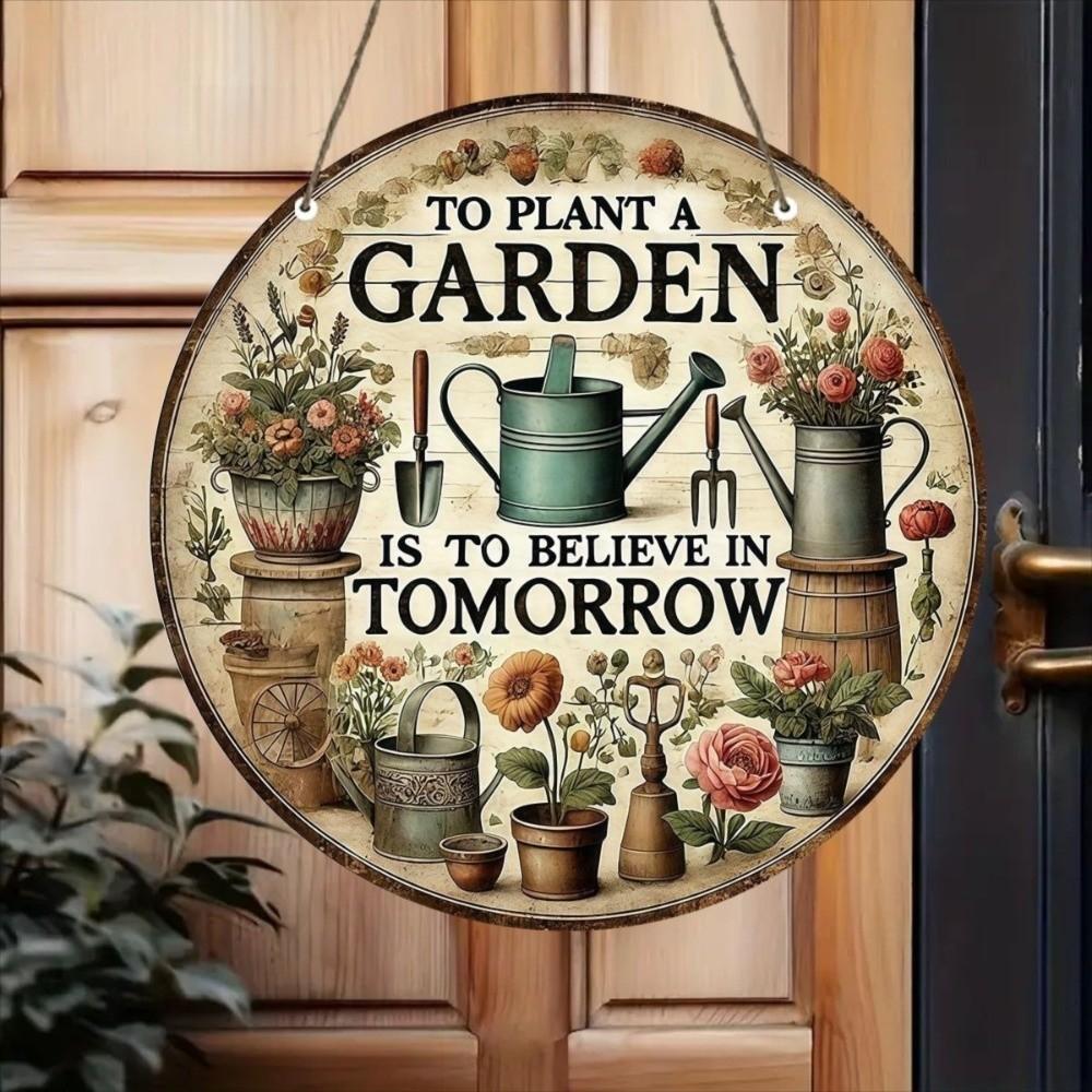 Retro 2D Flat Hanging Wooden Sign Round Magical Cat Welcome Sign Door Hanging Pendant WC Garden Decoration Restaurant