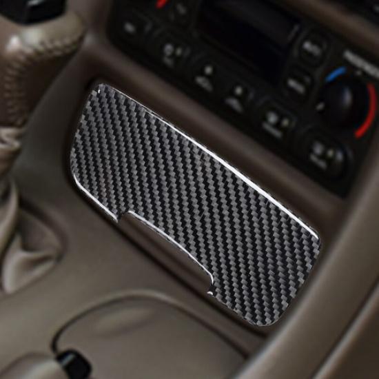 For Chevrolet Corvette C5 1998-04 Carbon Fiber Interior Power Outlet Cover Trim