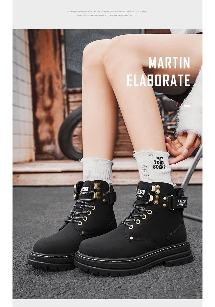 Men's Waterproof High-Top Leather Martin Boots, 2024 New Style Spring & Autumn Shoes for Men and Boys, Unisex Design.
