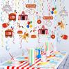 KX4B Whimsical Hanging Ornament 30 Count Paper Circus Theme Party Decorations For Kids Adults Festival Event