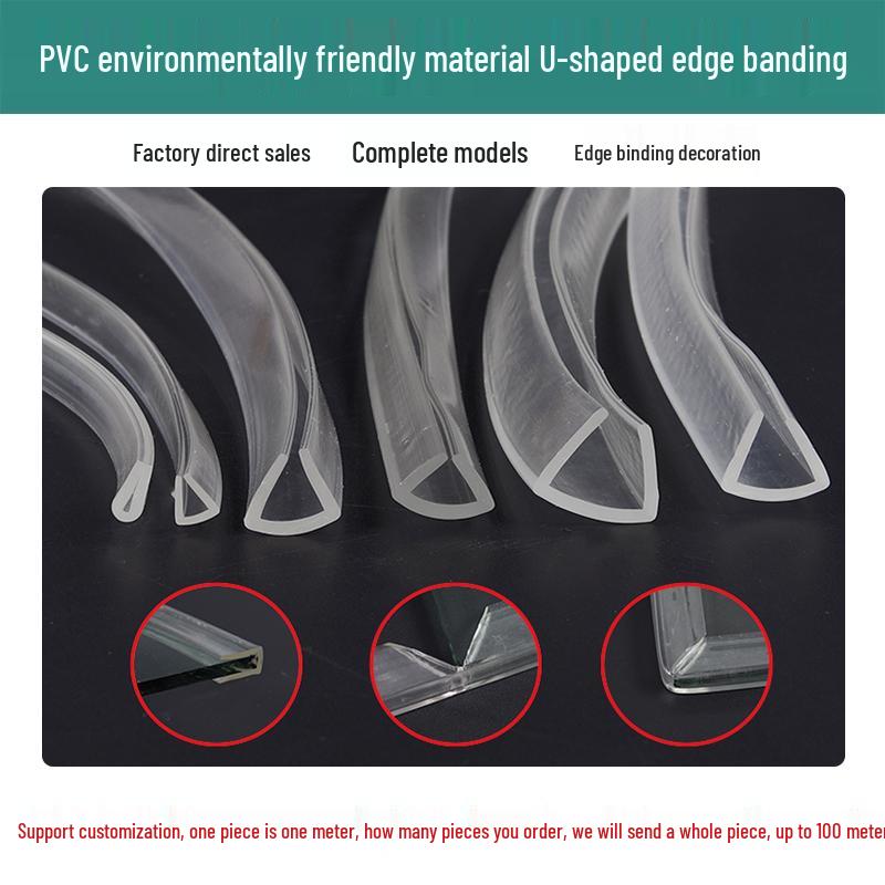 U-shaped Transparent Glass Edge Protector Strip for Fish Tank