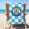 Newcastle United Wappen Aufgedrucktes Strandtuch, Super Weiche Mikrofaser, Perfektes Geschenk Geburtstag, für Pool, Strand, Reisen, für Familie und Freunde