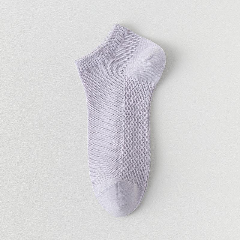 

Boat Socks, Pure Cotton Anti-odor and Sweat-absorbing Summer Thin Women s Short Socks, Mesh Boneless All-cotton Socks 1 pair світло-фіолетового кольору