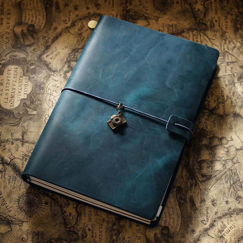 Full Grain Leather Diary Journal Workbook Custom Paper Notebook Leather Book Cover Jotter Vintage Notebook Leather Product