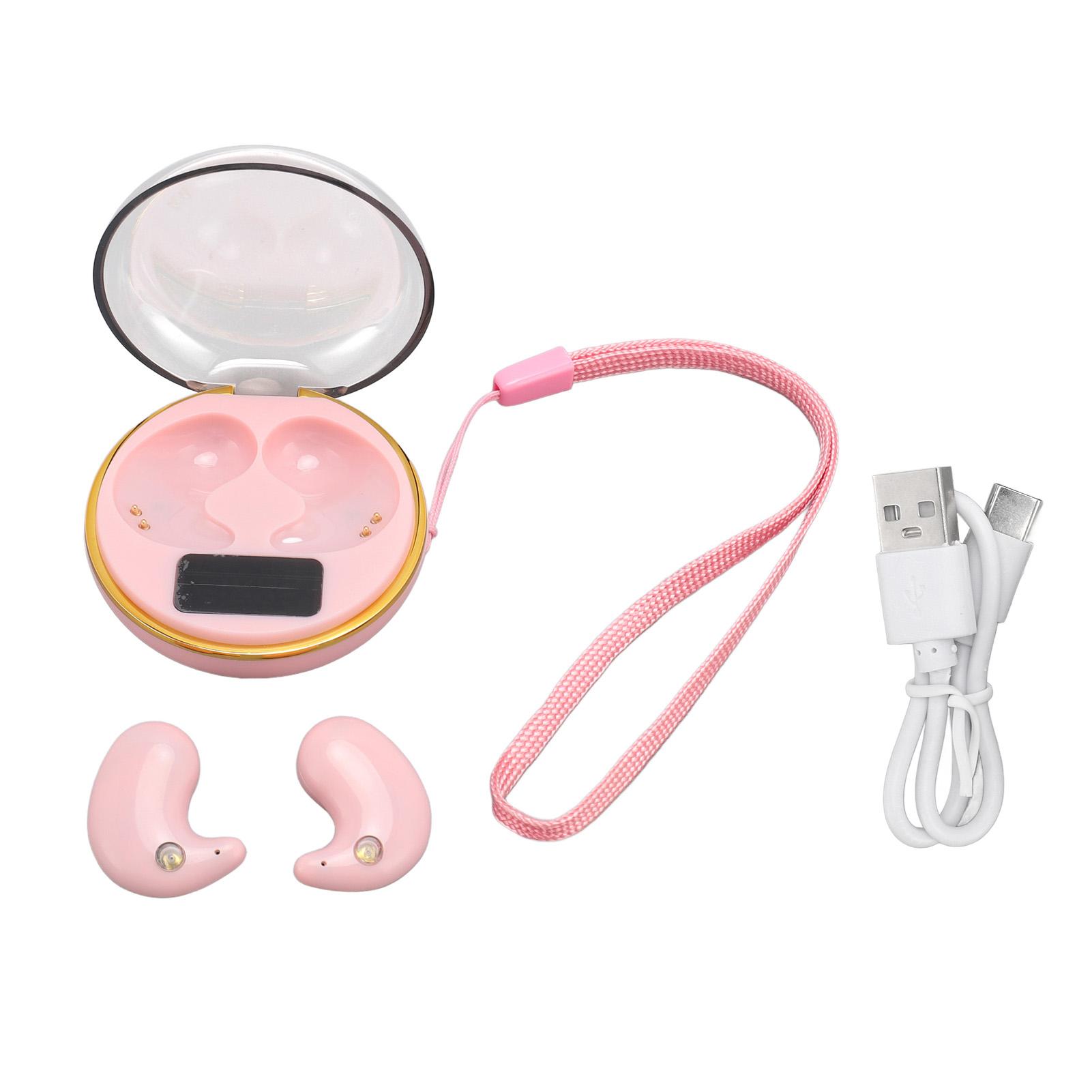 

Bluetooth Sleep Earbuds BT5.3 Touch Control Invisible Earbuds Wireless Bluetooth Earphone with Digit Pink