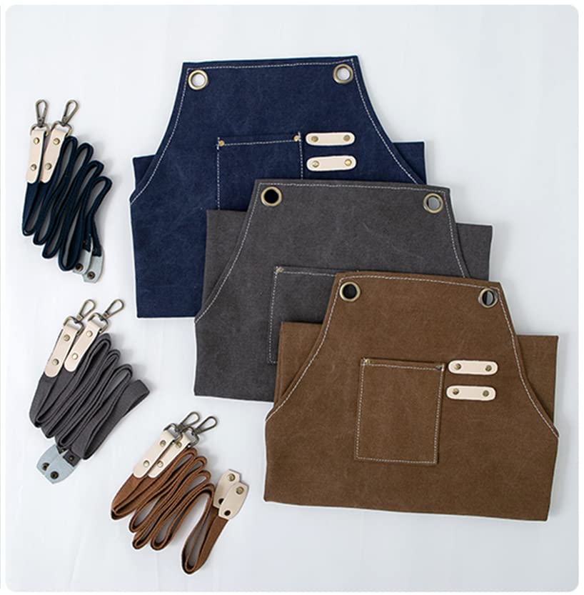 Ziska Apron, Simple and Stylish, Perfect for Camping, Gardening, Kitchen, Barista, Hairdresser, Artisan, Salon, Multi-functional Pockets,