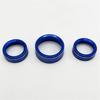3pcs Air Conditioning Audio Switch Decor Ring Red Fit For Dodge Durango 300/300s