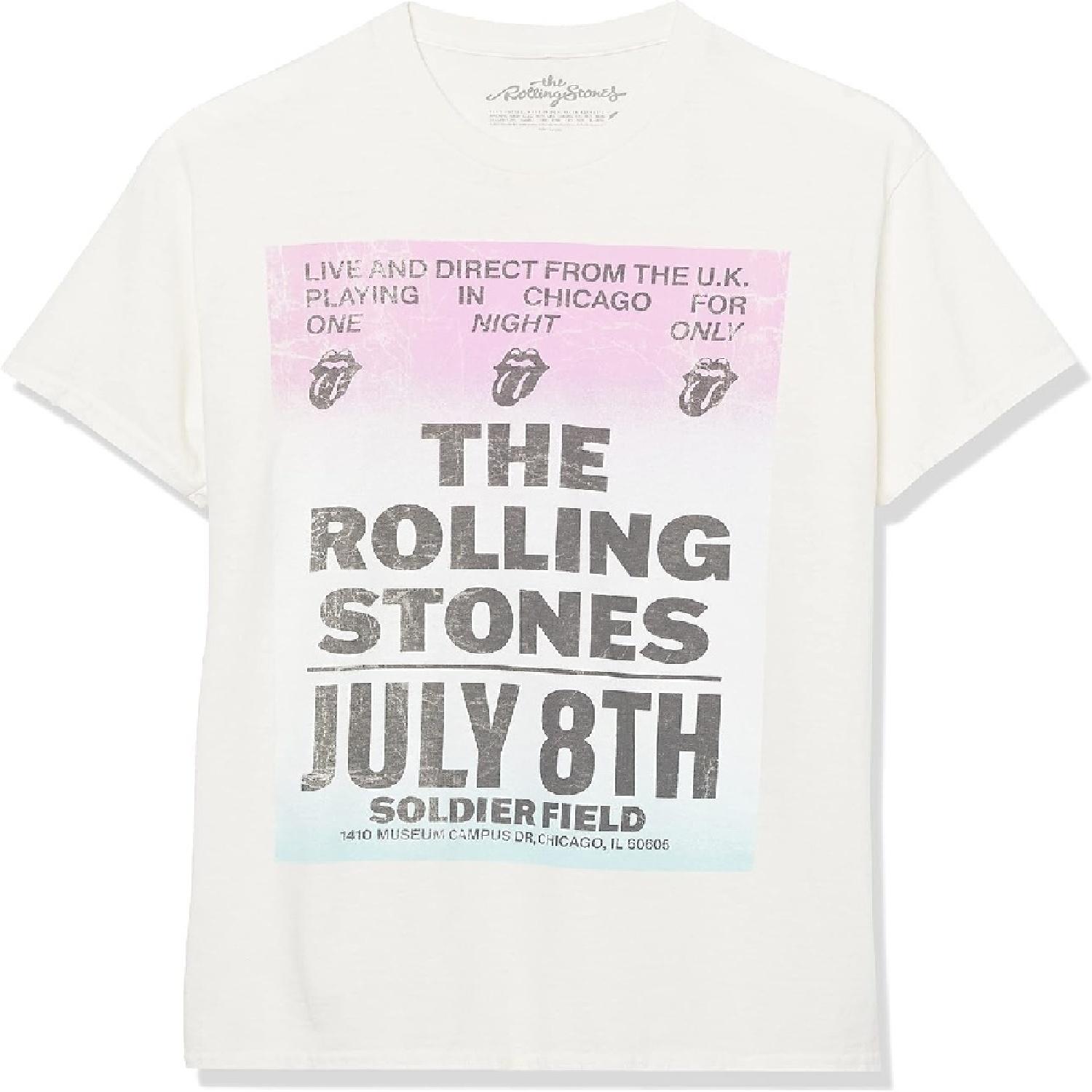 Rolling Stones Womens The Chicago Soldier Field Parking Lot TeeT-Shirt XXXXXL белый