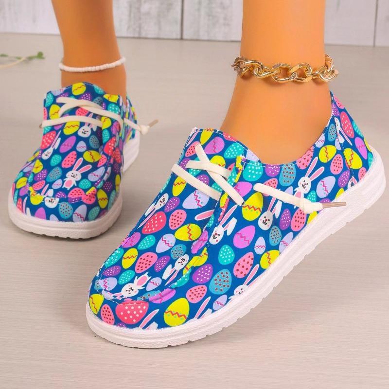 Plus Size Casual Shoes Women's New Canvas Flat Lace-up Low-top Loafers Women's Singles Shoes for Fall 2025