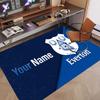 Custom Rug Everton FC Pattern Print Name Text Soft Non‑Slip Floor Carpet for Home Indoor Decoration