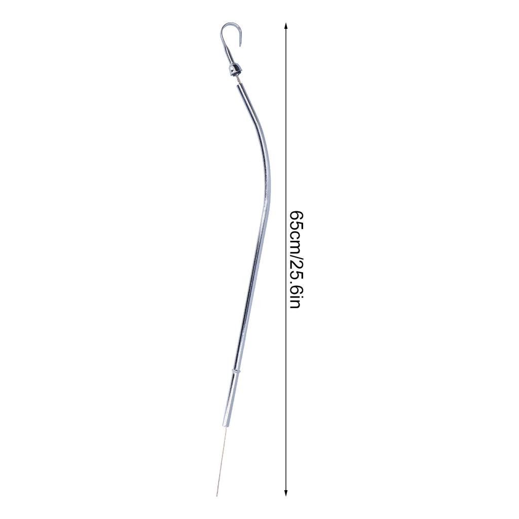 25.6in Engine Oil Dipstick Chrome Steel Fit for Small Block Chevy Motors 305 350 400 80-85 Passenger Side