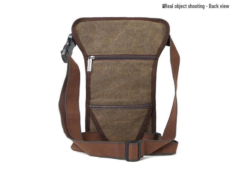 Men's Retro Outdoor Canvas Waist & Leg Bag - Versatile Crossbody and Shoulder Bag