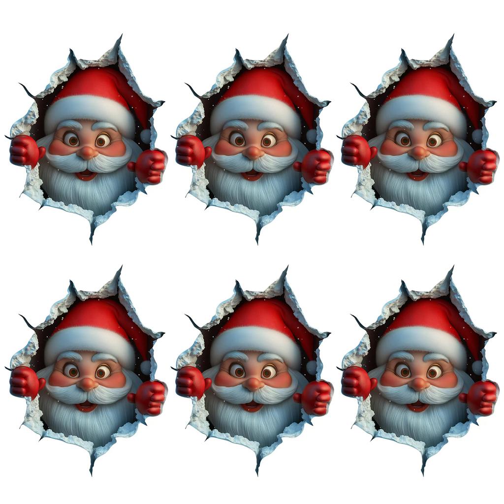 Christmas Wall Stickers Removable Santa Claus Wall Decal Holiday Decor for Home and Living Spaces