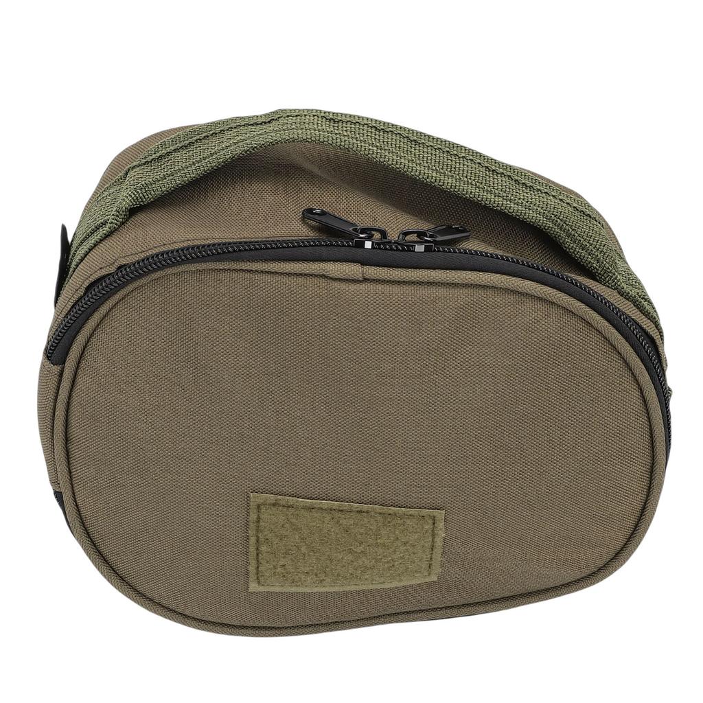 Outdoor Camping Bowl Cup Bag Lunch Box Storage Bag for Utensils Picnic 600D Polyester Fiber Green