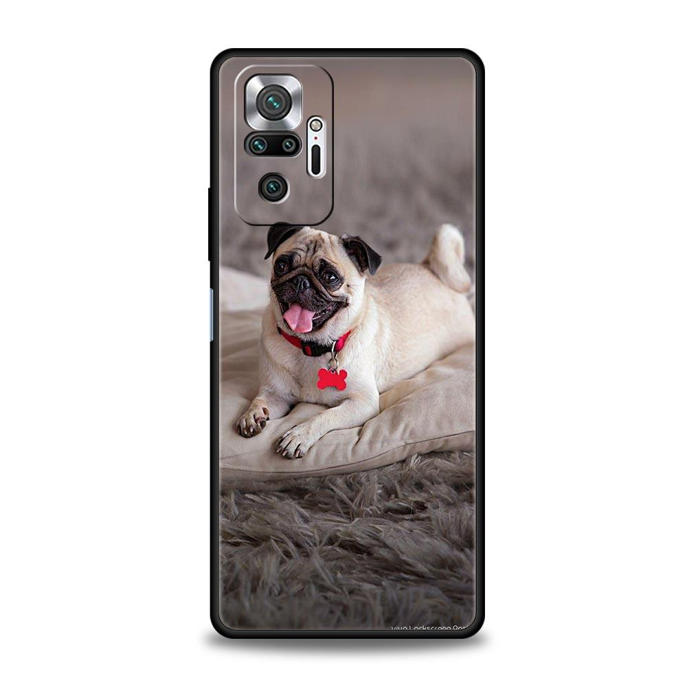 Phone Case For Xiaomi Redmi Note 14 13 12 5G 11 10 Pro Plus 4G 9S 9 14C 13C 12C 10C 9C 9A Soft TPU Cover Cute Pug Dog