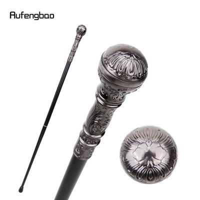 Bastón para caminar con mango redondo de lujo plateado, bastón decorativo para fiesta, bastón elegante con perilla para caminar, 93cm