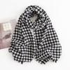 New Winter Houndstooth Scarf for Women Versatile Korean Imitation Cashmere Scarf High End Couple Scarf  Neck Scarf