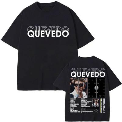 Rapper QUEVEDO Buenas Noches Album Merch Tshirt High Quality Fashion Oversized T Shirt Men Women Casual Short Sleeve Tshirts