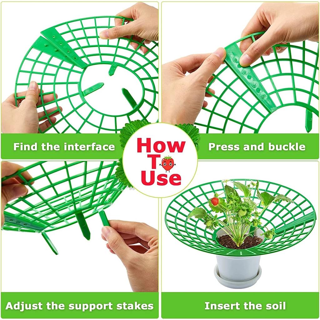 5/10pcs Strawberry Plant Supports with Three Sturdy Legs Provide Protection for Strawberries Against Mold, Rot, and Dirt