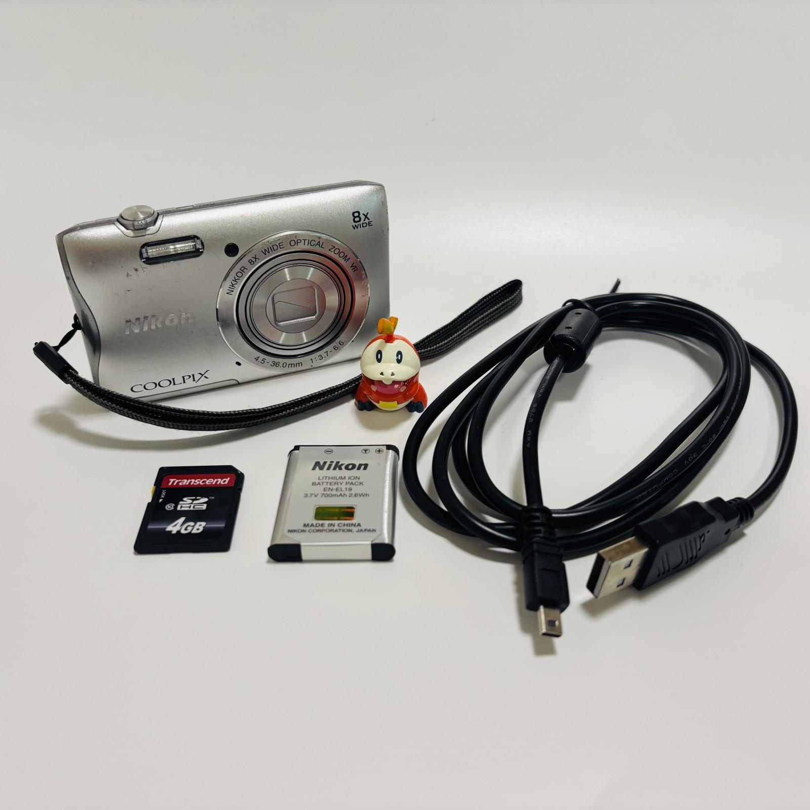 

[Вживана] Цифрова камера Nikon COOLPIX S3700 20,1 Мп Срібляста 8-кратний зум Wi-Fi З ЯПОНІЇ