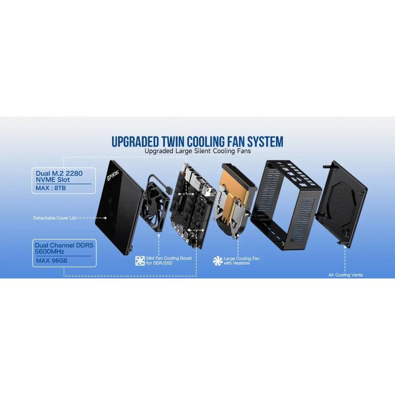 GMKtec K8Plus Mini-PC AMD R7-8845HS Window11 Pro AMD Radeon™ 780M Oculink PCIE*4 DDR5 5600MHz SSD Wifi 6 Desktop-Gaming-Computer