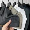 European & American High-End Mesh Ice Silk Men's Polo Shirt - Solid Color, Short-Sleeve, Smooth Fabric
