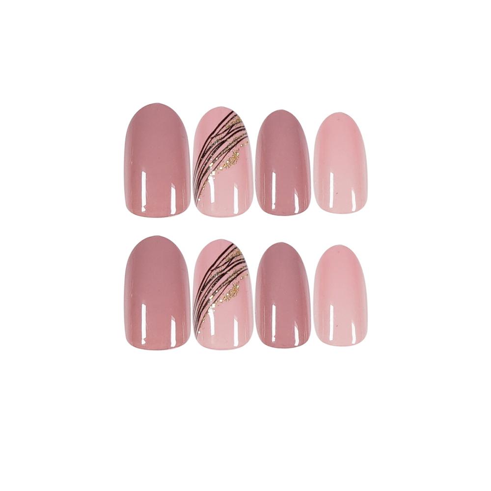 

24pcs/Box Detachable Full Cover Manicure Tool Wearable Nail Tips Oval Head False Nails Fake Nails