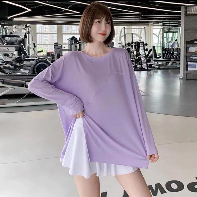 

Plus Size Women s Long Sleeve Quick-Dry Yoga and Running Top L for 100-120 lbs