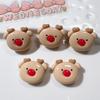 10 Pcs Cute Cartoon Christmas Deer Cookie Man Snowman Resin Scrapbook Diy Jewelry Wedding Children Gift Hairpin Accessories A57
