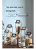 Barattolo da cucina giapponese: Cereali Integrali, Buccia di Mandarino Essiccata, Chicchi di Caffè - Contenitore in Vetro con Coperchio in Legno Massello, Grande Capacità, Varie Misure