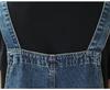 Plus Size Women's Autumn Denim Suspender Skirt - Mid-Length Sleeveless Dress