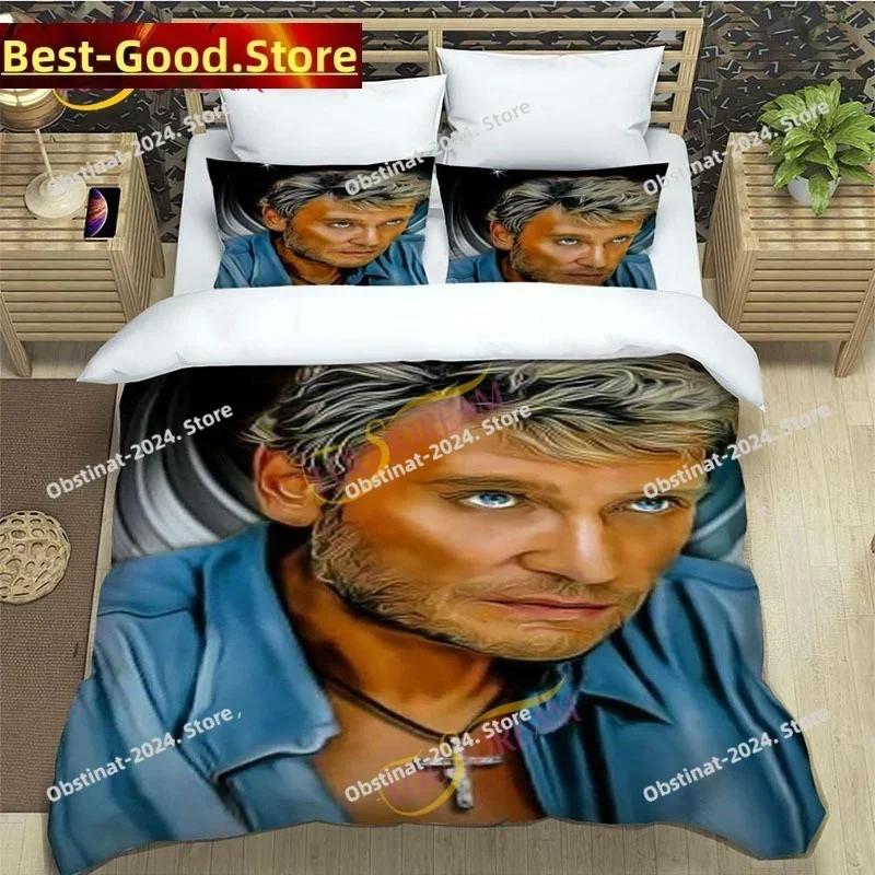3D rocker Johnny Hallyday Bedding Set Down comfy Bed Queen Size Oversized Pillowcase quilt cover