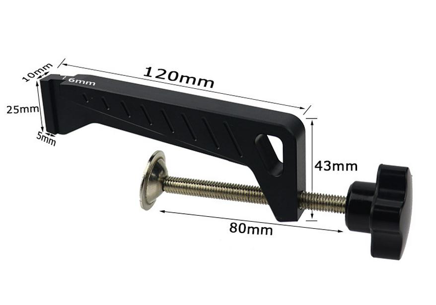 Type 45 Slide Groove Clamp Guide with Push Handle for Woodworking Workbench