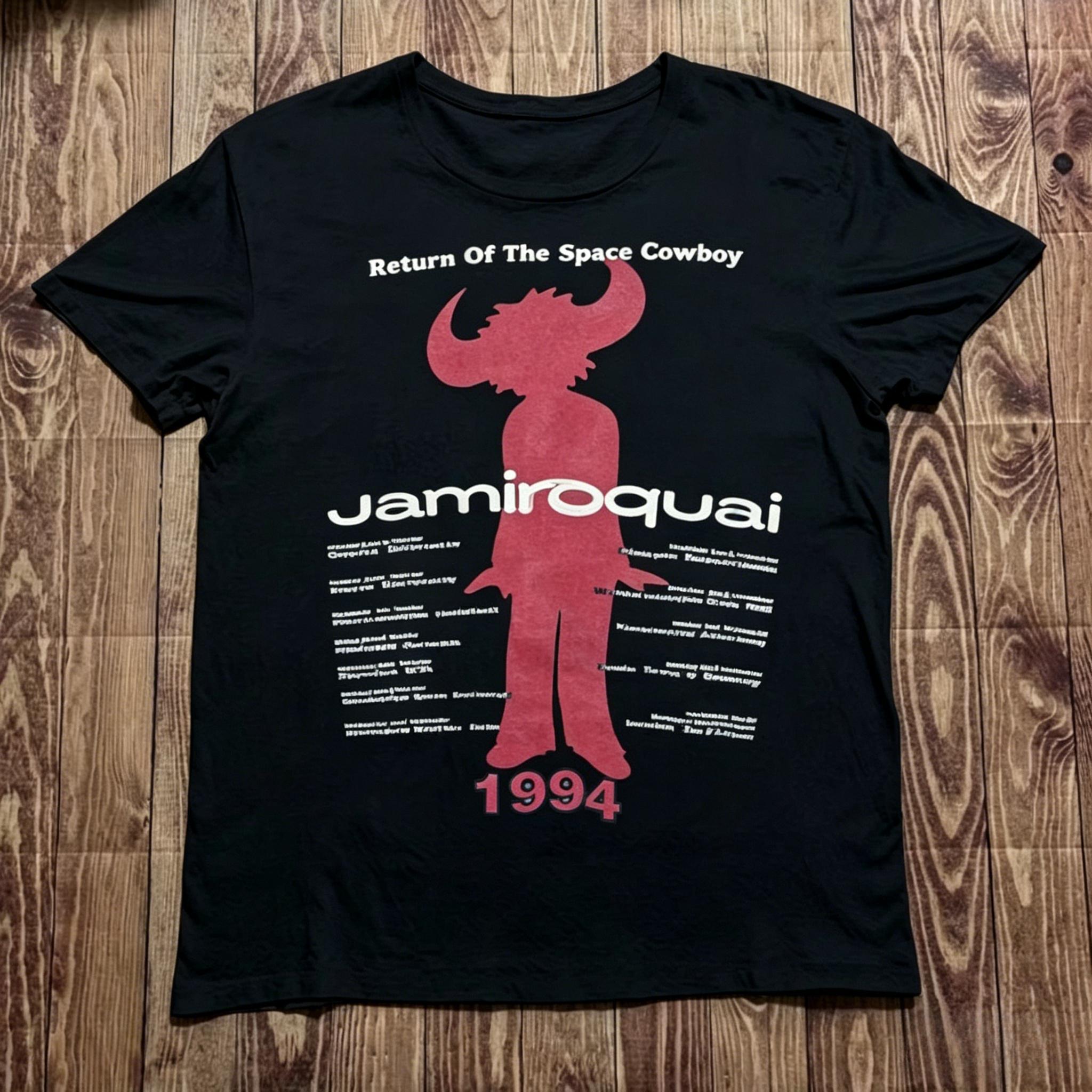 Jamiroquai Return of The Space Cowboy 1994 Tour Print Unisex T Shirt 2026 Summer Vintage Cotton Streetwear Tops Vintage T Shirt M