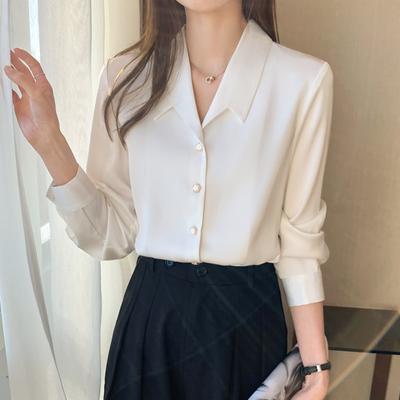 Fashion Silk Shirt Satin Blouses Women Blouse Tops Long Sleeve Shirt Woman Plus Size Office Shirts