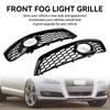 Honeycomb Bumper Front Fog Light Grill Grille Cover 8P0807682D 8P0807681D Fit A3 8P 2009-2013