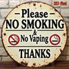 Proibido Fumar Proibido Vaping Placa de Metal Retro para Parede